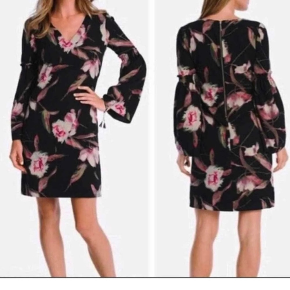 Bell Sleeve Floral Dress